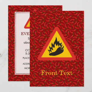 Convite Sinal de Perigo de Pepper