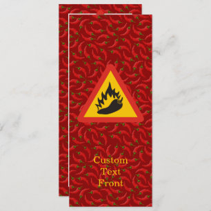 Convite Sinal de perigo de pimenta quente