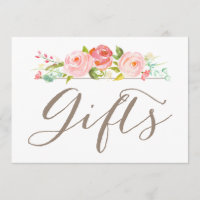 Sinal de Presente de Casamento de Jardim rosa