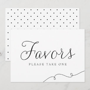 Convite Sinal de Presentes de Casamento em Script Black Da