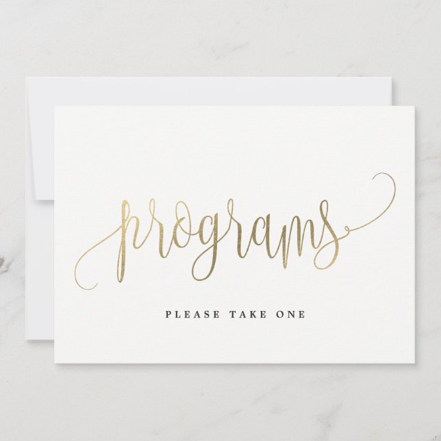 Convite Sinal de Programas - Linda Caligrafia (Frente)