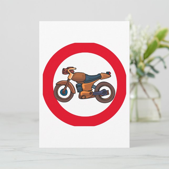 Convite Sinal de Proibido Motocicletas (Criador carregado)