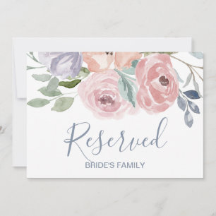 Convite Sinal de Reserva de Casamento com Flores Rosa Empo