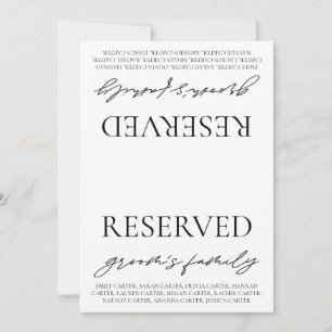 Convite Sinal de Reserva de Mesa de Casamento Branco Moder