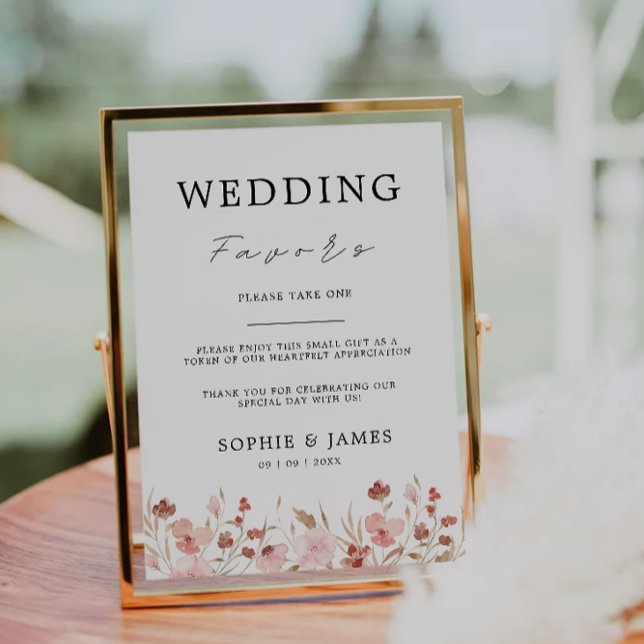 Convite Sinal de rosa, Por Favor, Tome Um Casamento (Rose Favors Sign, Please Take One Wedding Invitation)
