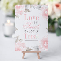 Sinal de Rosas de Aquarela Rosa O Amor é Doce