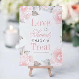 Convite Sinal de Rosas de Aquarela Rosa O Amor é Doce