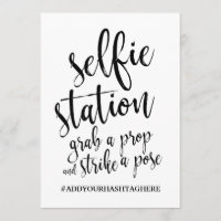 Sinal de Selfie Estação Preto e Branco Acessível