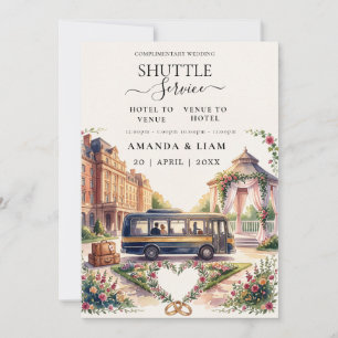 Convite Sinal de Serviço de Transporte de Casamento Modern
