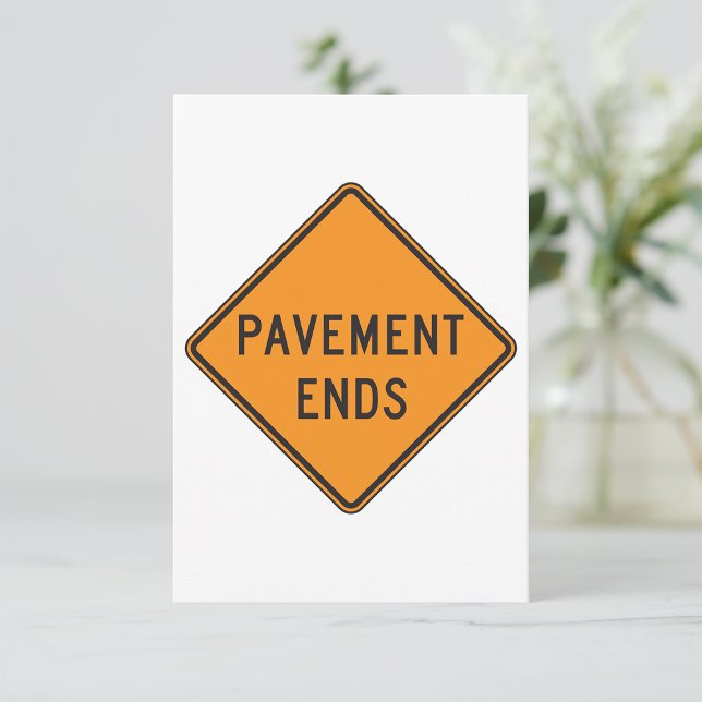 Convite Sinal de Trânsito de Fim de Pavimento Aviso (Criador carregado)