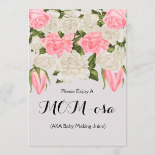 Convite Sinal do bar das mães para o chá de fraldas