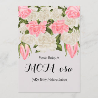 Convite Sinal do bar das mães para o chá de fraldas