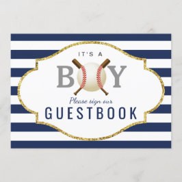 Convite Sinal do Livro Convidado | Chá de fraldas Baseball