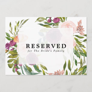 Convite sinal floral reservado para família etc texto edit