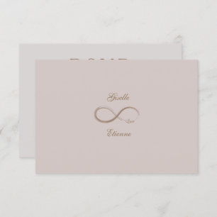 Convite Sinal Infinito Dusty Rosa Nome Personalizado RSVP 