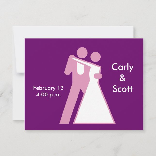 Convite Sinal Internacional para Noiva e Noivo (Frente)