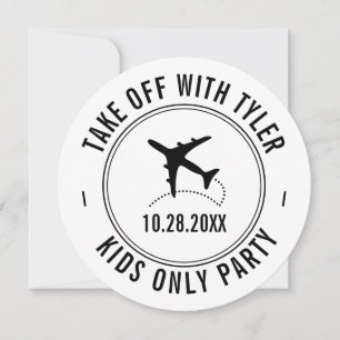 Convite Sinal Personalizado de Avião do Partido Tema viage