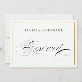 Convite Sinal Reservado de Casamento Elegante