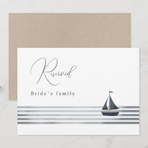 Convite sinal reservado para casamento náutico