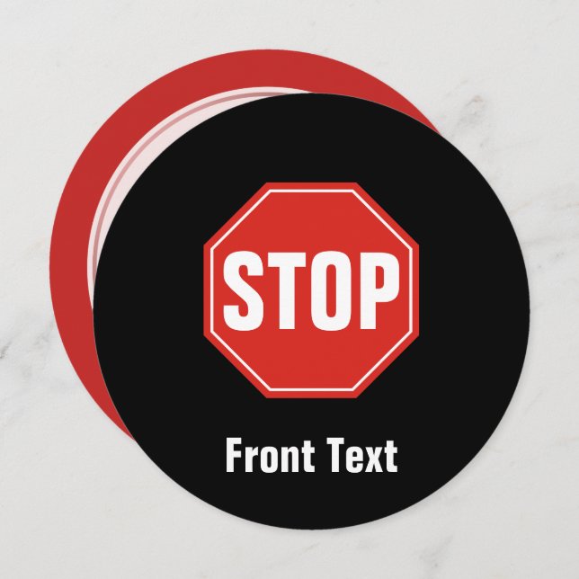 Convite Sinal STOP (Frente/Verso)