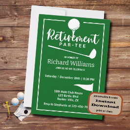 Convite Sinalizador Moderno da Bola de Golfe de Reforma