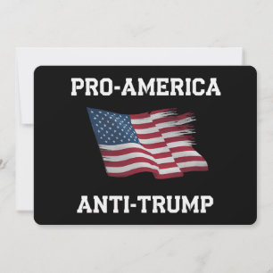 Convite Sinalizador Pro America Anti Trump Vintage USA