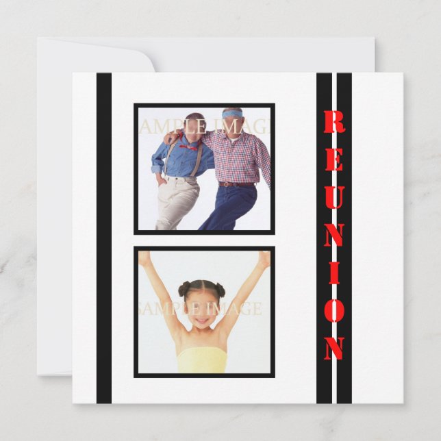 Convite Sindicato da família branca negra PERSONALIZAR (Frente)