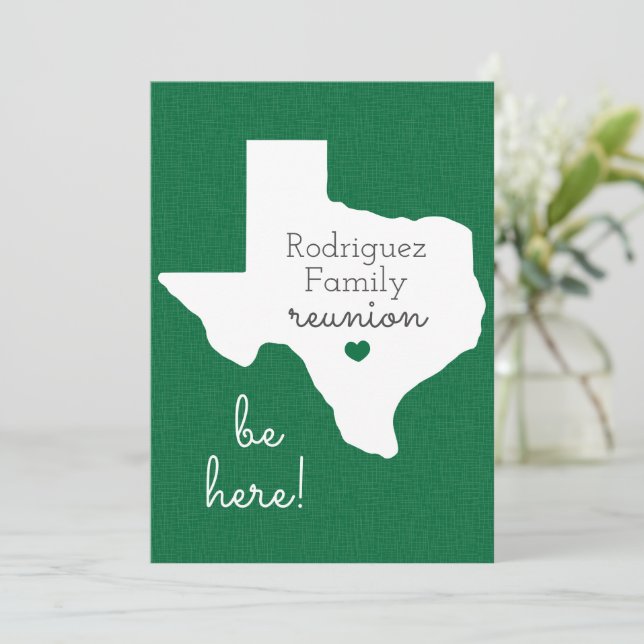Convite Sindicato da Família Green State of Texas (Em pé/Frente)