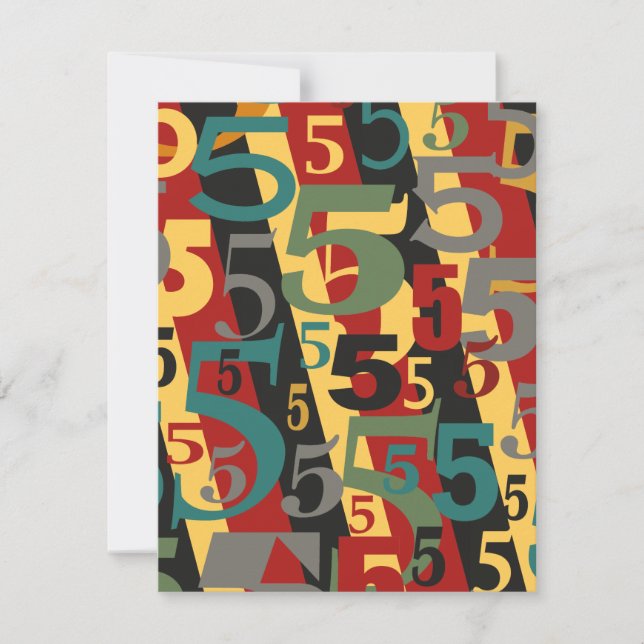 Convite Sinfonia # 5 quintos ou Fiftieth aniversários (Frente)