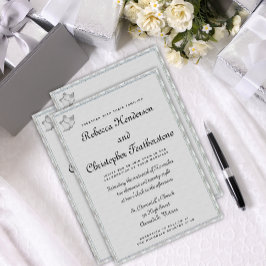 Convite Sinfonia de Silver Bells: Casamento Elegante