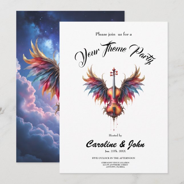 Convite Sinfonia dos Céus enluarados. (Frente/Verso)