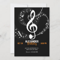 convite sinfonia notas musicais