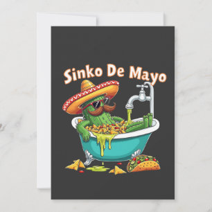 Convite Sinko de Mayo"Cacto engraçado do Cinco de Mayo 