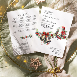 Convite Sinos de Natal Frutas Vermelhas Casamento de Inver