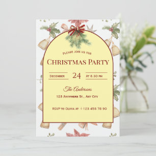 Convite Sinos de Natal Personalizados & Verdejante de Pinh