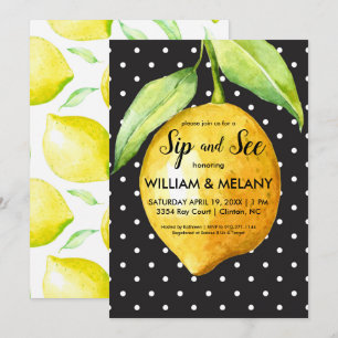 Convite Sip and See: A Citrus Coed Chá de fraldas