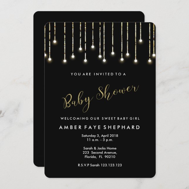 Convite Sip and See convida, novo bebê, festa de boas-vind (Frente/Verso)