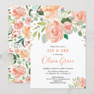 Convite Sip e veja as aquarelas florais.