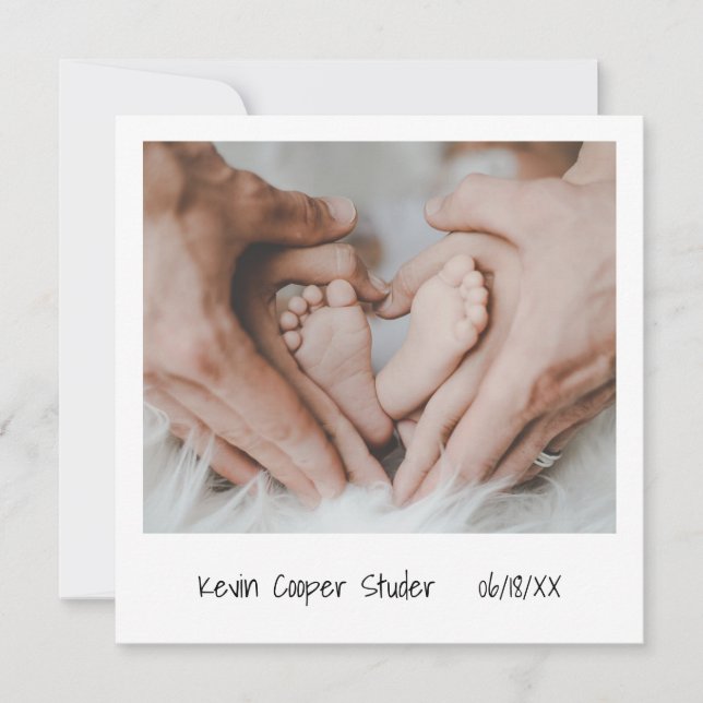 Convite Sip exclusivo de sexo neutro de foto instantânea e (Frente)