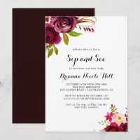 Sip Floral Russo Blush Burgundy