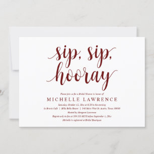 Convite Sip, Sip, Hooray, Invita de Celebração de Chás