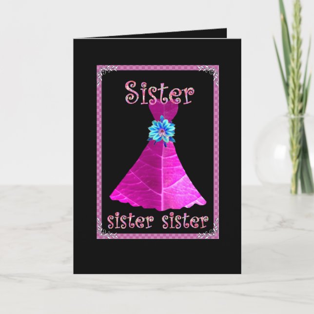 Convite SISTER - Madrinha de casamento com palhaço magenta (Frente)