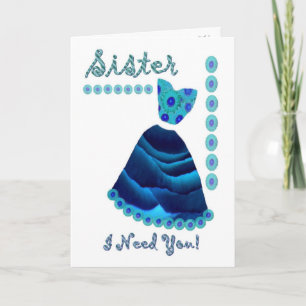 Convite SISTER - Madrinha de casamento com vestir veludo a