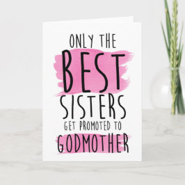 Convite sister will you be my godmother card