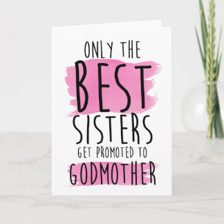 Convite sister will you be my godmother card