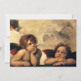 Convite Sistine Madonna Angels por Raphael Sanzio