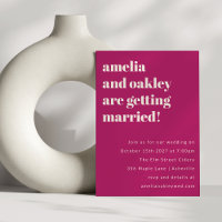 Site de Casamento Simples Berry Minimalista Bold