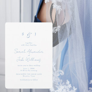 Convite Site de Casamento Simples Texto Arredondado Oceano
