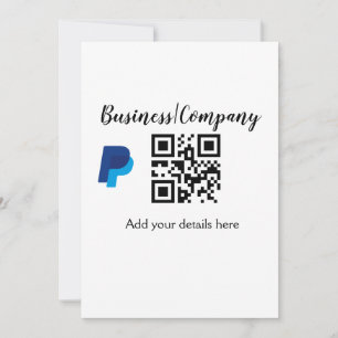 Convite site simples de empresa de negócios código de barr