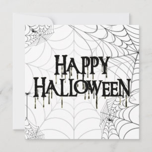 Convite Sítios De Aranha E Texto Feliz De Halloween Assust